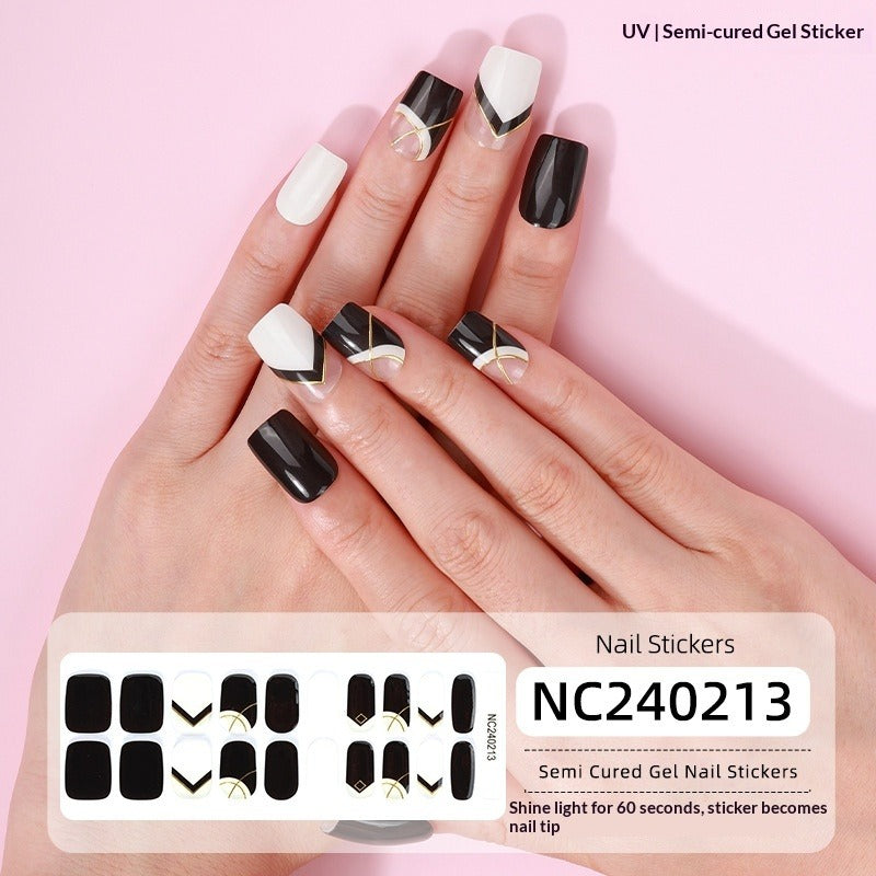Semi-Cured Gel Nail Strips Laser Foil Ultra-Sparkle Shimmer Glossy Set (MOQ=3)