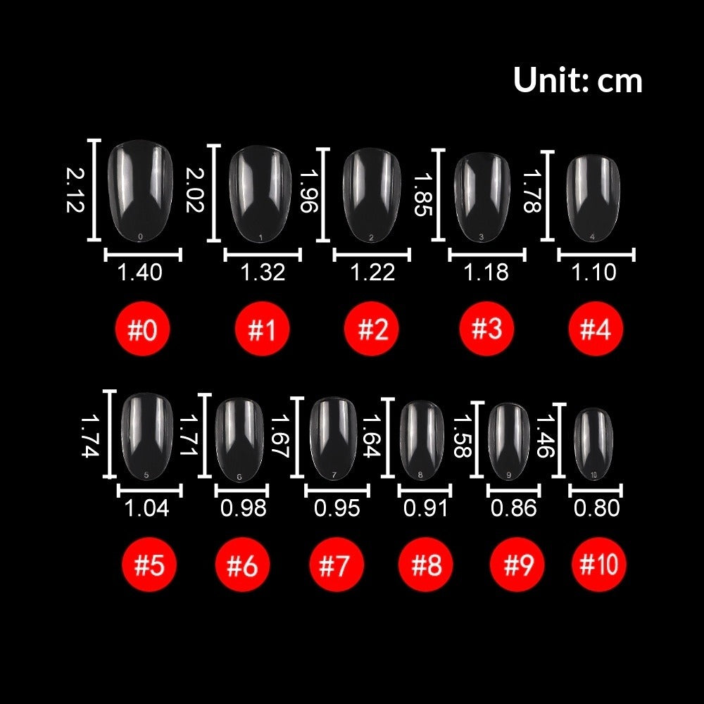 365nails Cross-Border Hot-Selling Clear Nail Tips | Multi-Spec Nail Extension Set with Storage Case
