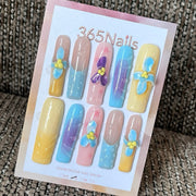 Butterfly Sherbet - Pastel 3D Press-On Nails