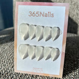 Milky Glass Dragon Claw Stiletto Translucent Jelly White Premium Handmade Dragon Nail