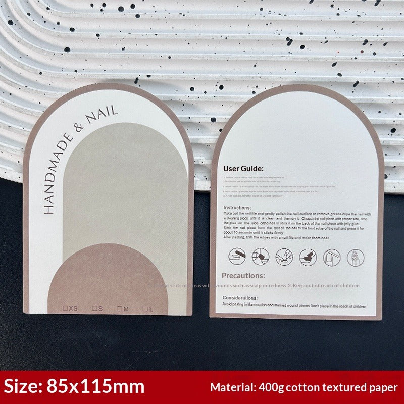 Arch Shape Display Cards for Handmade Press On Nails (MOQ=50)