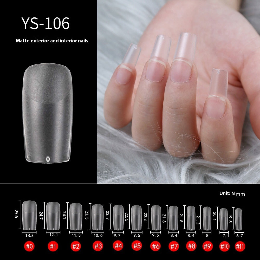 Nail Tips Nail pads are transparent and semi-matte, fully pasted, ultra-thin and non-marking (MOQ=3)