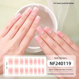 Semi-Cured Gel Nail Strips 3D Foil Heart Glossy Design (MOQ=3)