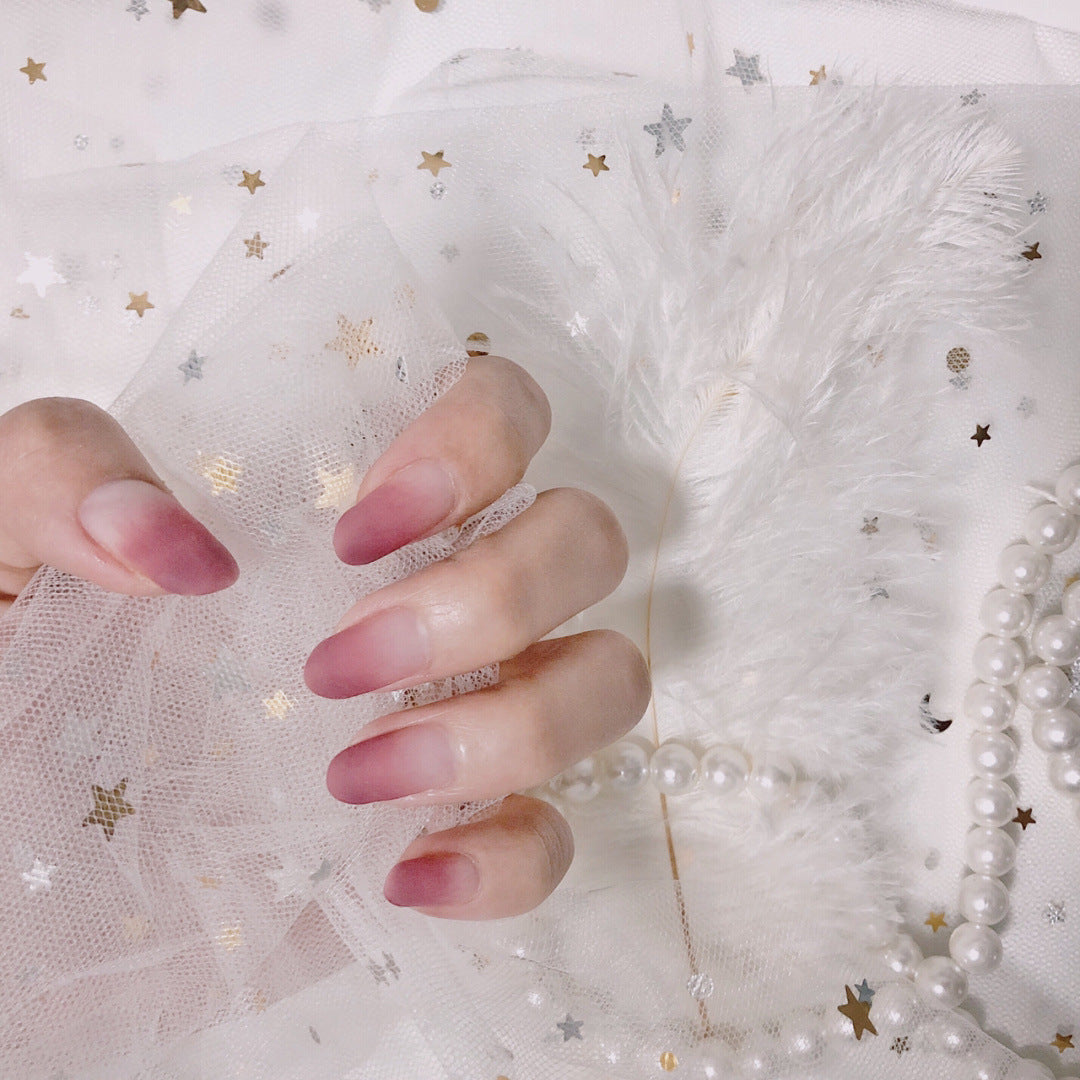 Dry rose matte nail patch fake nail wearing finished nail pregnant woman nail patch waterproof and removable｜365nails