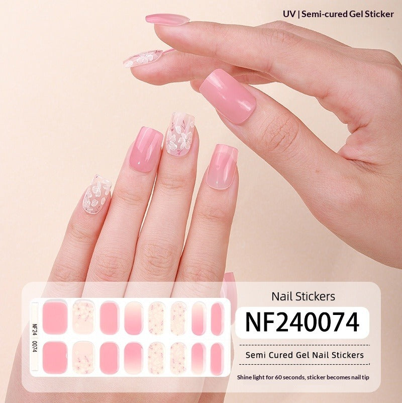 Semi-Cured Gel Nail Strips 3D Foil Shine Glam Emboss Effect (MOQ=3)