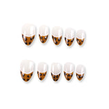 365Nails Milky French Caramel Leopard Press-On Nails