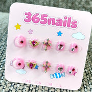 365nails: "Sacred Heart" – 3D 고딕 Y2K 수제 숏 스퀘어형 네일
