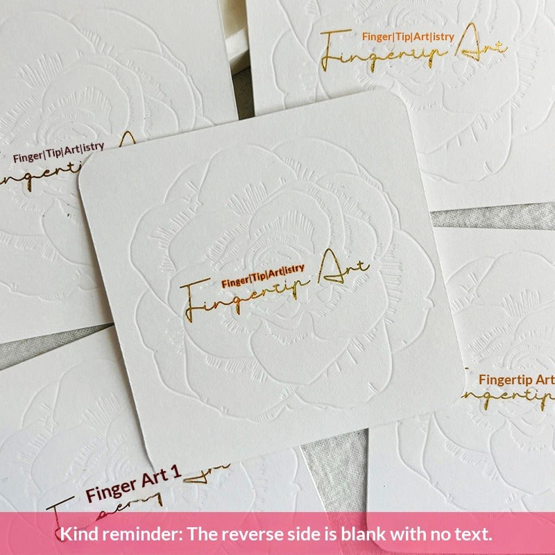 Embossed Cotton Paper Display Cards for Press On Nails (MOQ=50)