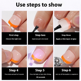 press on nails and toe advanced  French foot nail simple and seamless fuel injection full sticker 120 finished nail pads