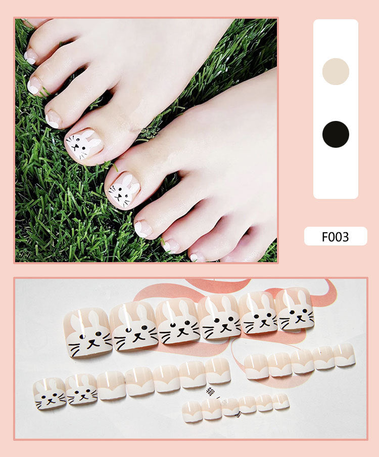 Unhas postiças com acabamento em unhas postiças Unhas postiças removíveis com acabamento em unhas postiças dos pés Unhas dos pés ｜365nails