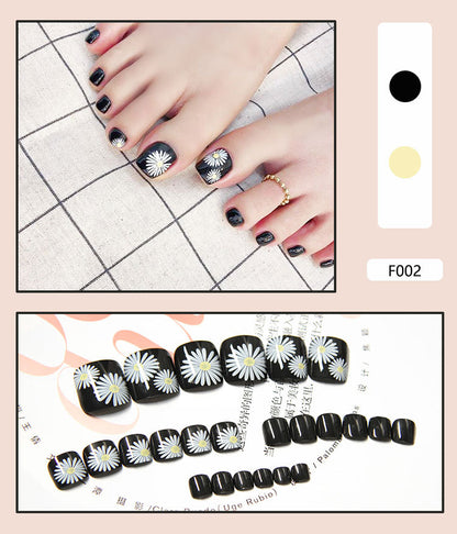 Unhas postiças com acabamento em unhas postiças Unhas postiças removíveis com acabamento em unhas postiças dos pés Unhas dos pés ｜365nails
