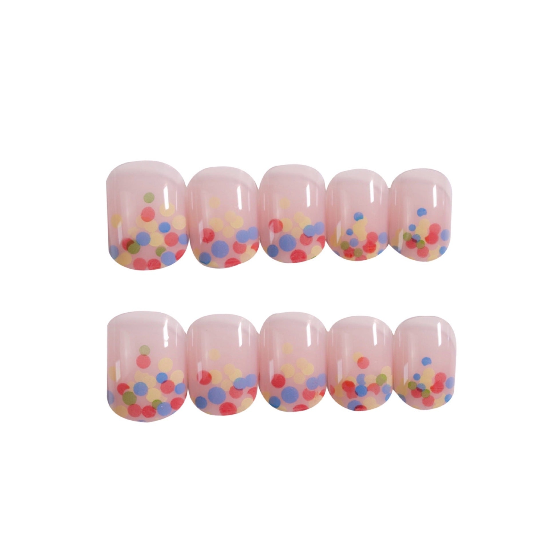 糖果色跳色小清新夏季完成穿戴甲片 可愛風 防水可移除｜365nails