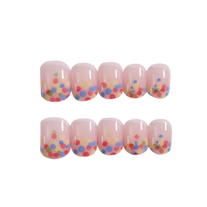 Candy color jumping small fresh summer wear nail finished nail art patch cute nail piece waterproof removable nail piece｜365nails