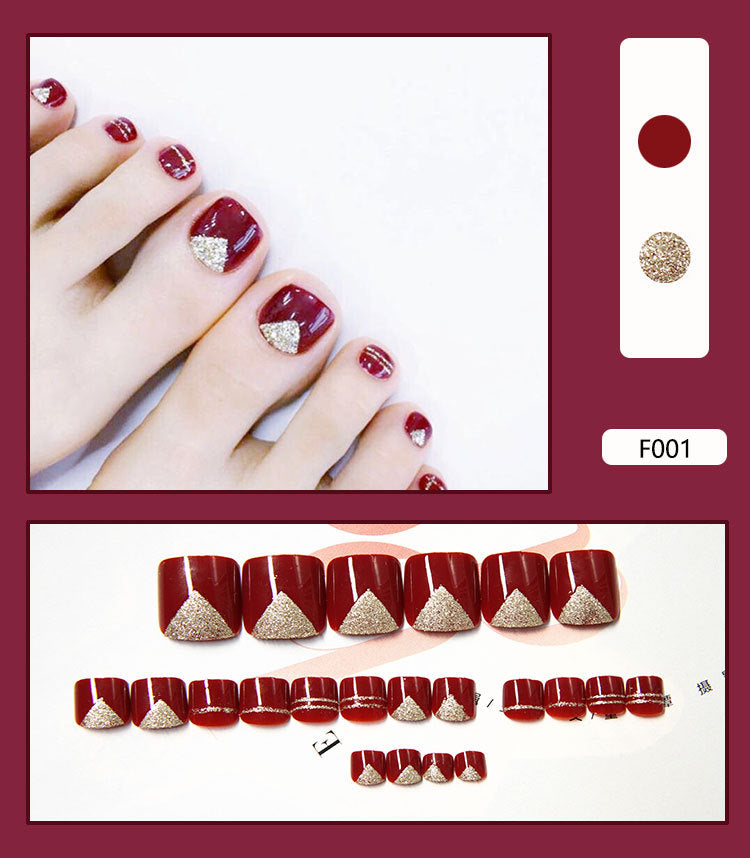 Unhas postiças com acabamento em unhas postiças Unhas postiças removíveis com acabamento em unhas postiças dos pés Unhas dos pés ｜365nails