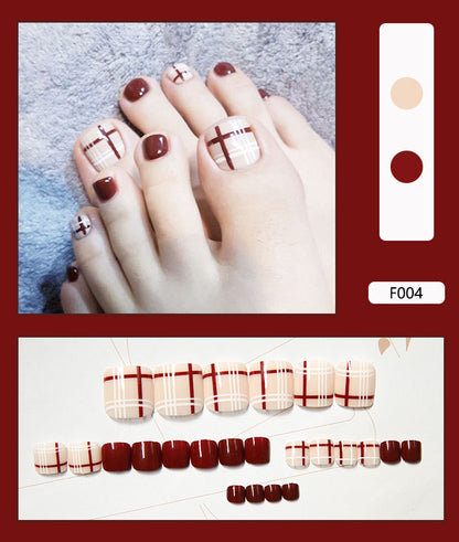 Unhas postiças com acabamento em unhas postiças Unhas postiças removíveis com acabamento em unhas postiças dos pés Unhas dos pés ｜365nails