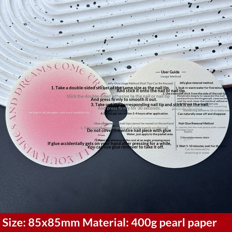 Pearl Finish Display Cards for Handmade Press On Nails (MOQ=50)