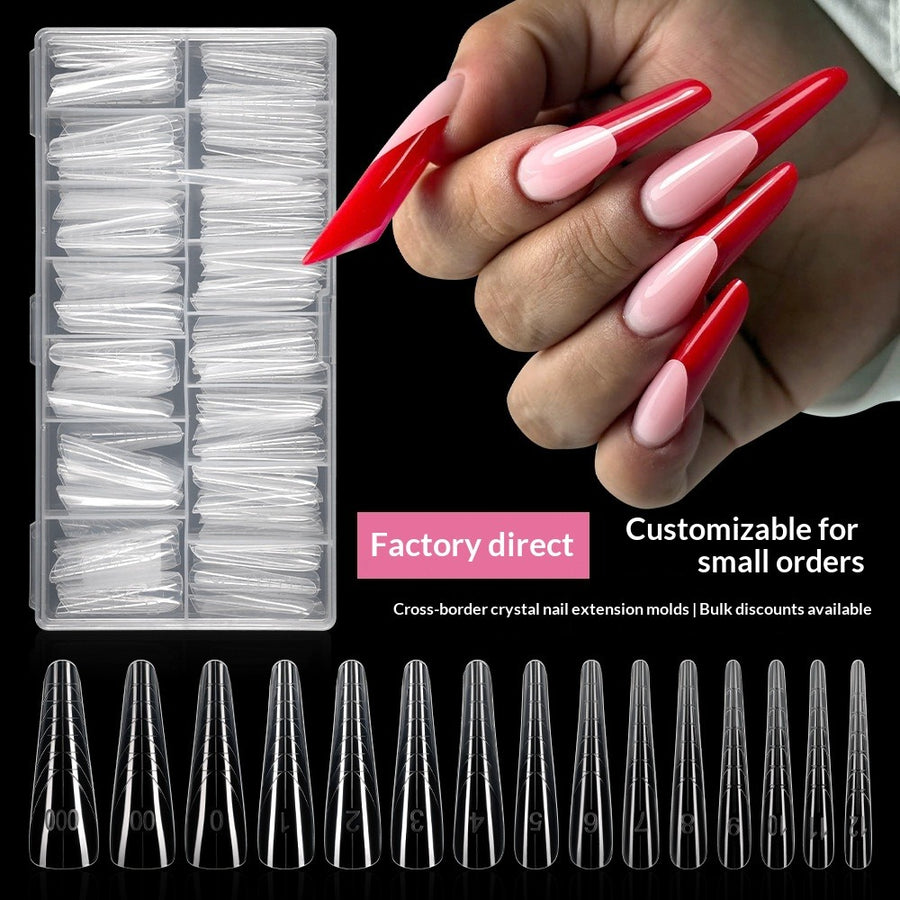 Clear Stiletto Nail Tips Extension Mold Set (MOQ=3)