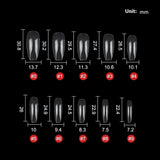 Nail Tips nail pads press on nails patches Nail art transparent patches Full stickers Long ballet nail fake nails 500 pieces in a box