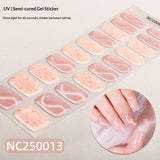 Semi-Cured Gel Nail Strips Spotlight Cat Eye Glossy Design (MOQ=3)