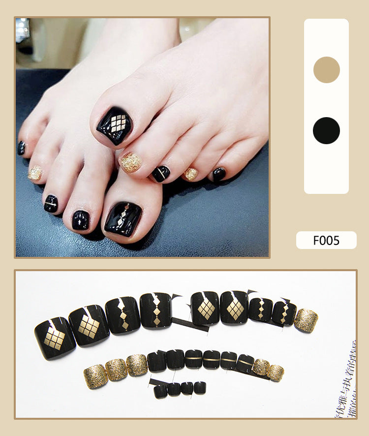 Unhas postiças com acabamento em unhas postiças Unhas postiças removíveis com acabamento em unhas postiças dos pés Unhas dos pés ｜365nails