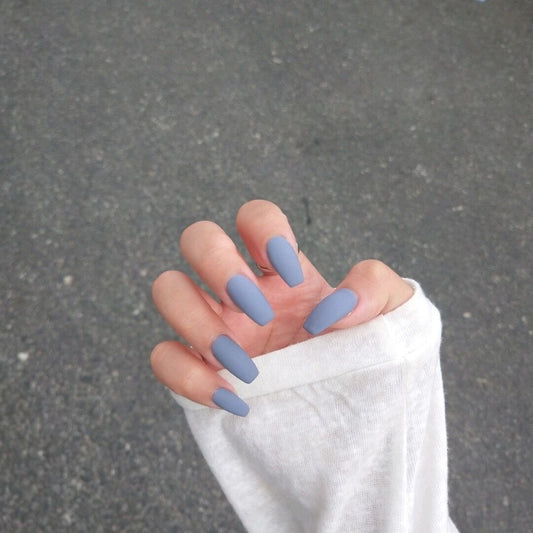 matte short ballet new color solid color wearing nail finished fake nail manicure patch nail patch removable｜365nails