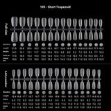 Nail Tips Transparent nail piece wholesale 30 pieces, full number, light and thin, full sticker, trapezoidal non-marking, wear-free patch, frosted nail piece