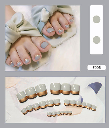 Unhas postiças com acabamento em unhas postiças Unhas postiças removíveis com acabamento em unhas postiças dos pés Unhas dos pés ｜365nails