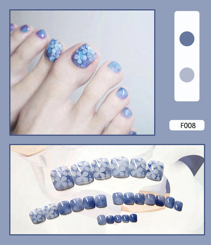 Unhas postiças com acabamento em unhas postiças Unhas postiças removíveis com acabamento em unhas postiças dos pés Unhas dos pés ｜365nails