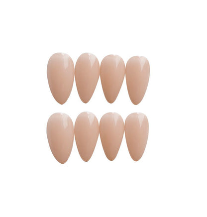 Naked jelly color pointed tip semi-transparent temperament press-on nails finished fake nail nail polish glue sealing nail piece street stall supply｜365nails