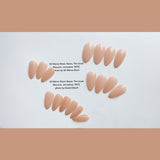 Unhas postiças semitransparentes com acabamento em esmalte, cola para selar unhas postiças, cor gelatinosa nua, com ponta pontiaguda, para barraca de rua, suprimentos 365nails