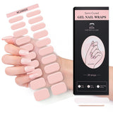 Semi-Cured Gel Nail Strips Pure Color Vibrant Multi-Shade Glossy Set (MOQ=3)