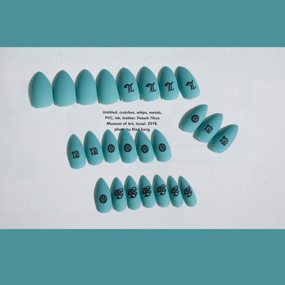 Punk pointed head matte bouncing disco cool  finished fake nail manicure patch  ｜365nails
