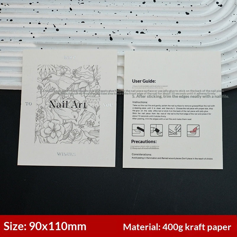 European Style Display Cards for Press On Nail Sets (MOQ=50)