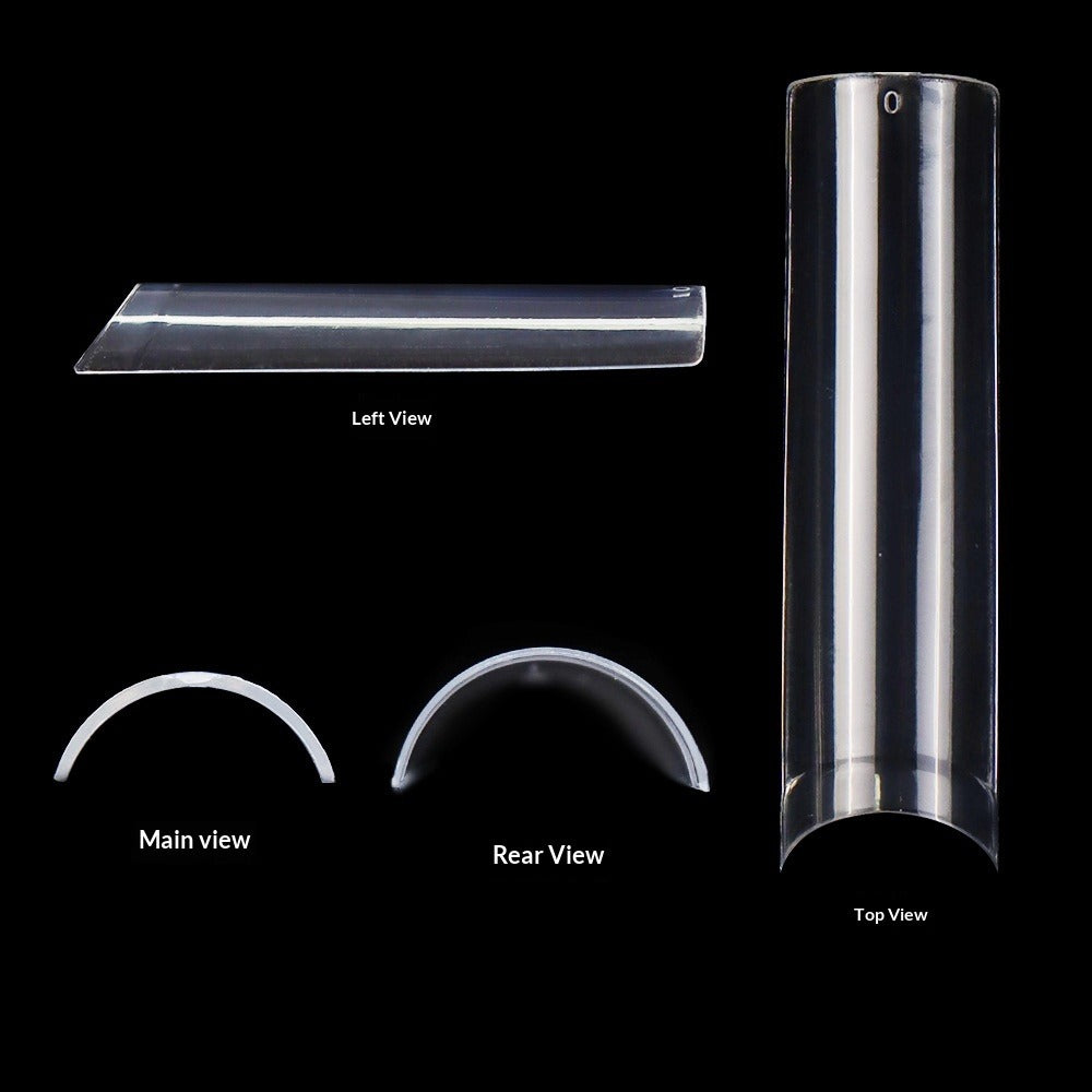 Pro C-Curve 系列："500 XL Half-Cover" — 延長 C 型弧度 半覆蓋 甲片 (500pcs Bag)