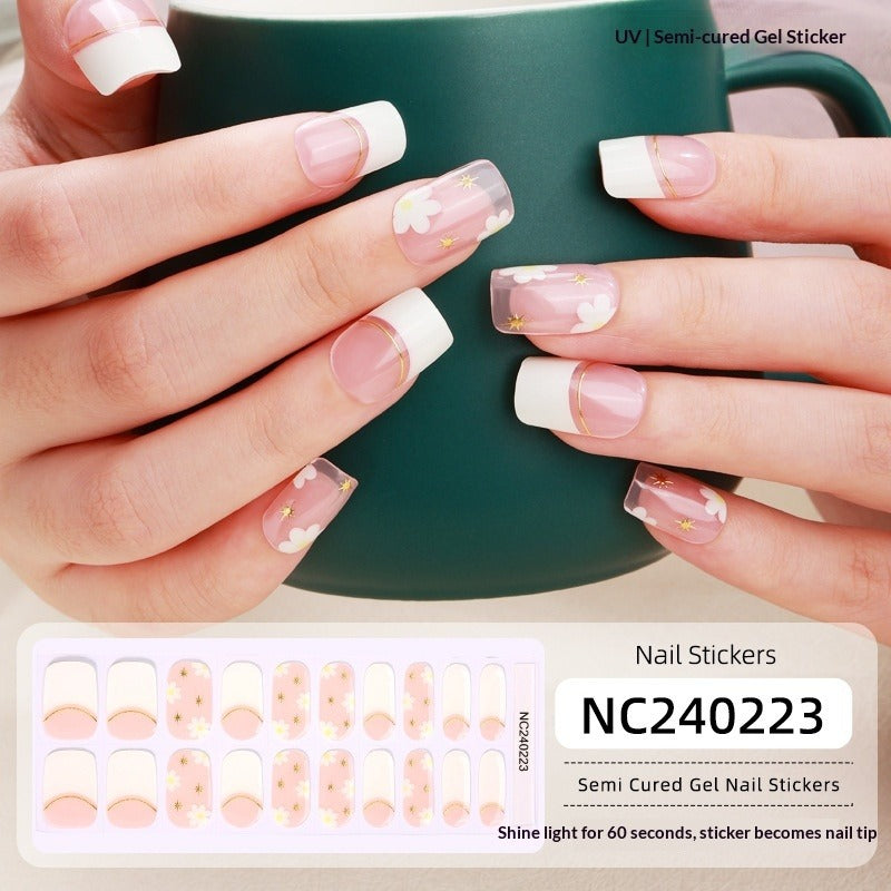 Semi-Cured Gel Nail Strips Laser Foil Ultra-Sparkle Shimmer Glossy Set (MOQ=3)