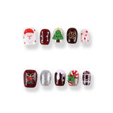 365Nails Santa & Bells Christmas Short Square Mix Set