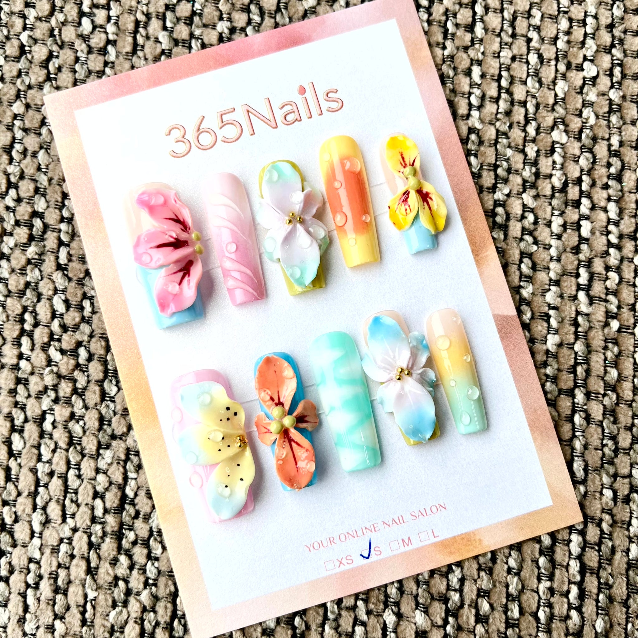 Spring Bloom: "Dewy Petal" – Long Coffin Press-on Nails