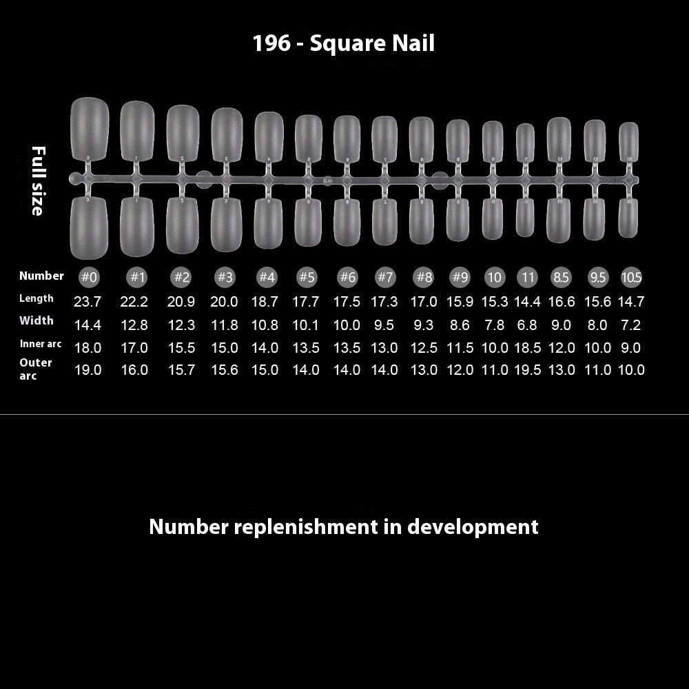 Nail Tips Transparent nail piece wholesale 30 pieces, full number, light and thin, full sticker, trapezoidal non-marking, wear-free patch, frosted nail piece