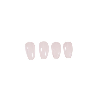 Naked pink short ballet press on nails finished fake nail manicure patch nail piece nail polish glue seal live stream supply｜365nails