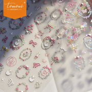 Crystal Diamond Frame – Elegant Vintage Nail Art Stickers