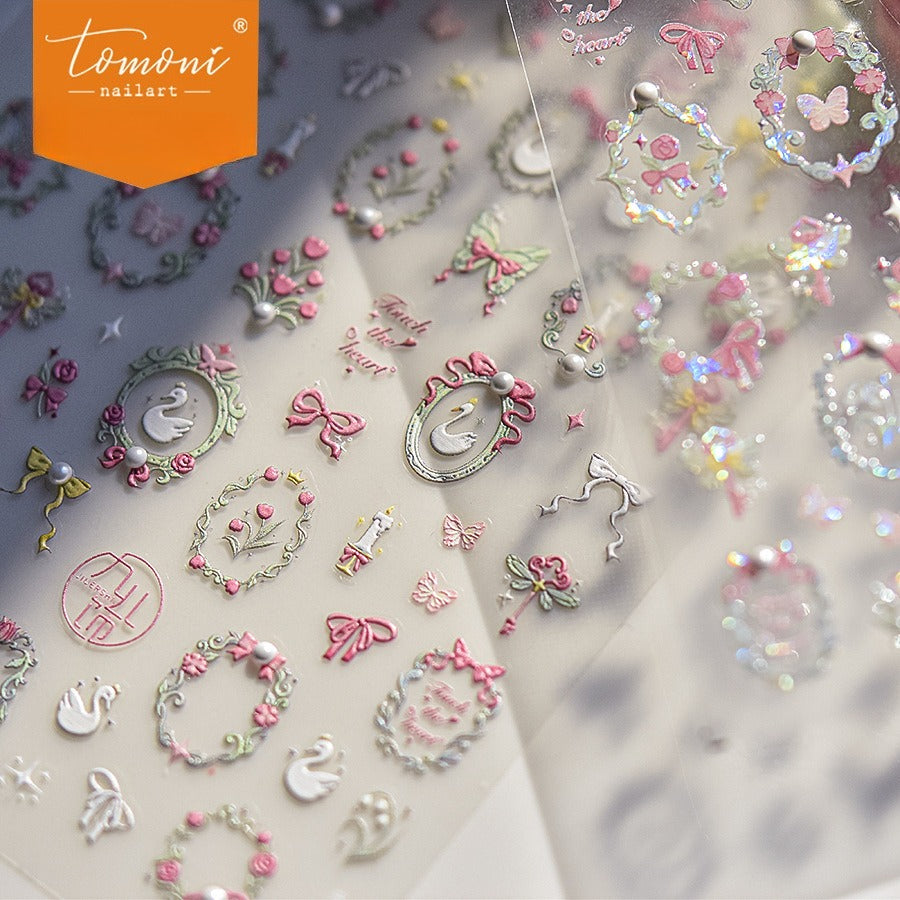 Crystal Diamond Frame – Elegant Vintage Nail Art Stickers