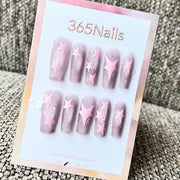 Cute Lavender Star 3D Press-On Nails