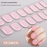 Semi-Cured Gel Nail Strips Minimal Solid Japanese Style (MOQ=3)