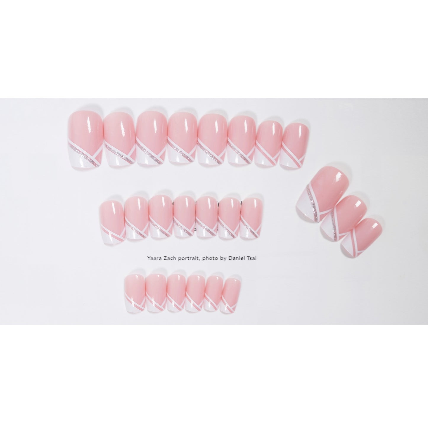 Oblique French Simple Wear Nail Art Finished    French Removable  ｜365nails