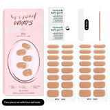 Semi-Cured Gel Nail Strips Pure Solid Glitter Glossy Design (MOQ=3)