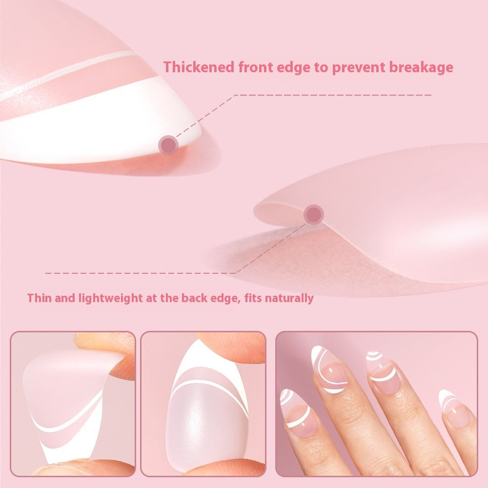 Nail Tips Hot-selling French press on nails seamless short almond manicure tablets, pre-made fingernails removable 120 pieces