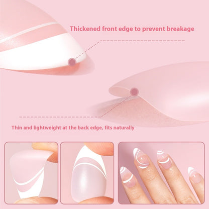 Nail Tips Hot-selling French press on nails seamless short almond manicure tablets, pre-made fingernails removable 120 pieces