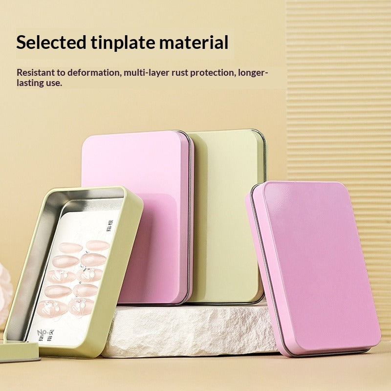 Metal Press On Nail Storage Display Tin