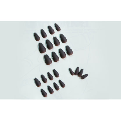 French matte purple Internet celebrity press on nails finished fake nail nail patch nail patch waterproof removable｜365nails