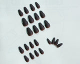 French matte purple Internet celebrity press on nails finished fake nail nail patch nail patch waterproof removable｜365nails